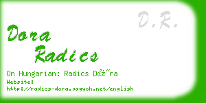 dora radics business card